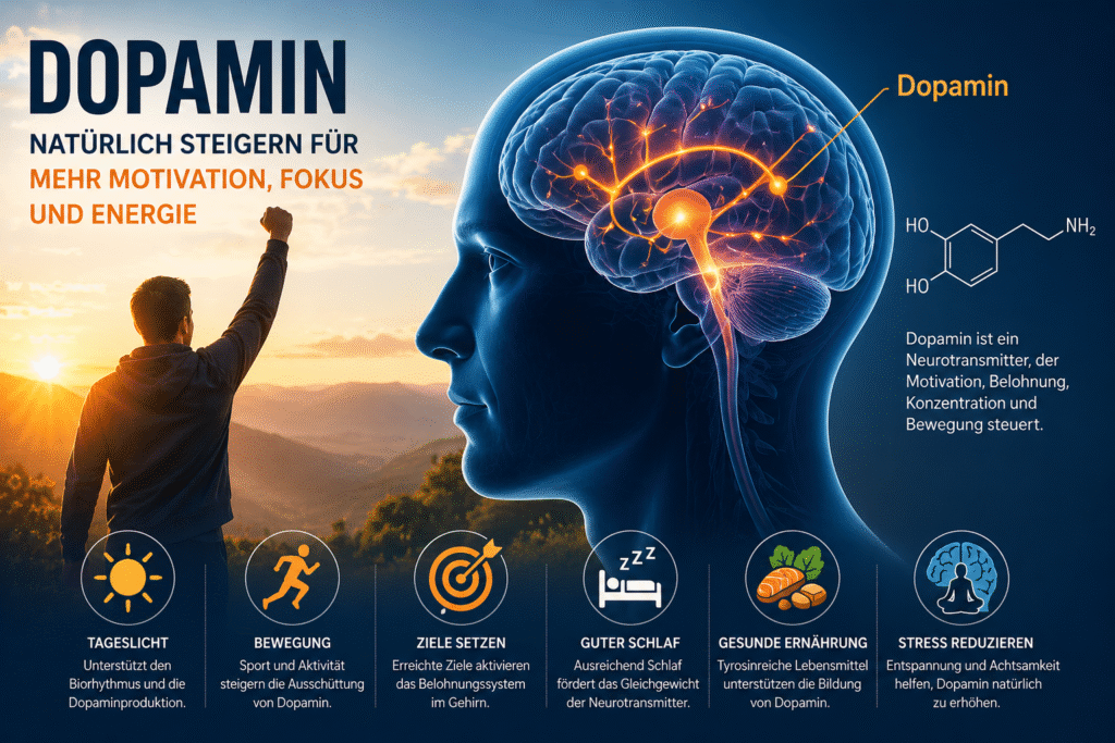 Dopamin natürlich steigern für mehr Motivation und Energie