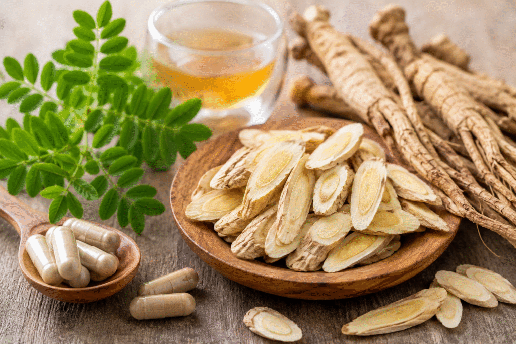 Astragalus Wurzel und Astragalus Kapseln zur Unterstützung von Immunsystem und Vitalität