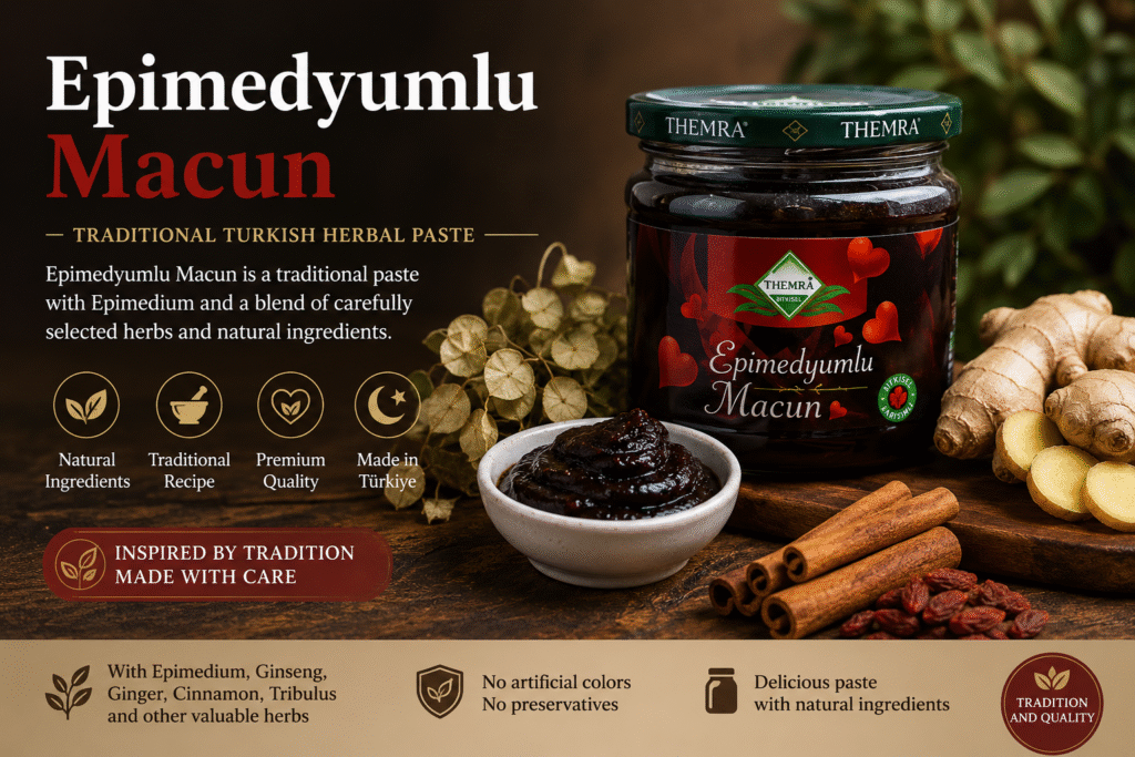 Themra Epimedyumlu Macun – traditionelle türkische Paste mit Epimedium und pflanzlichen Zutaten